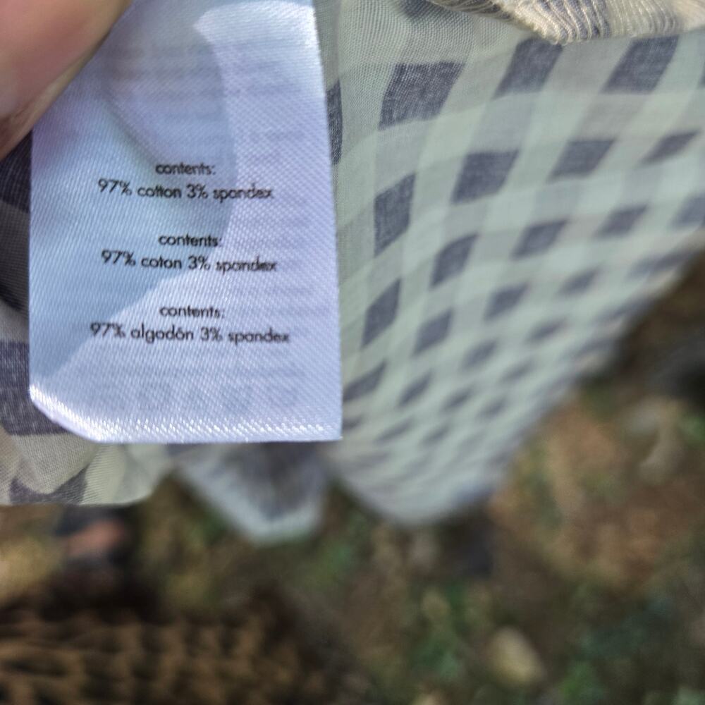 NWT WeWoreWhat Cottage Prairie Country Smocked Gingham Midi Dress XL Blue White - Picture 8 of 11